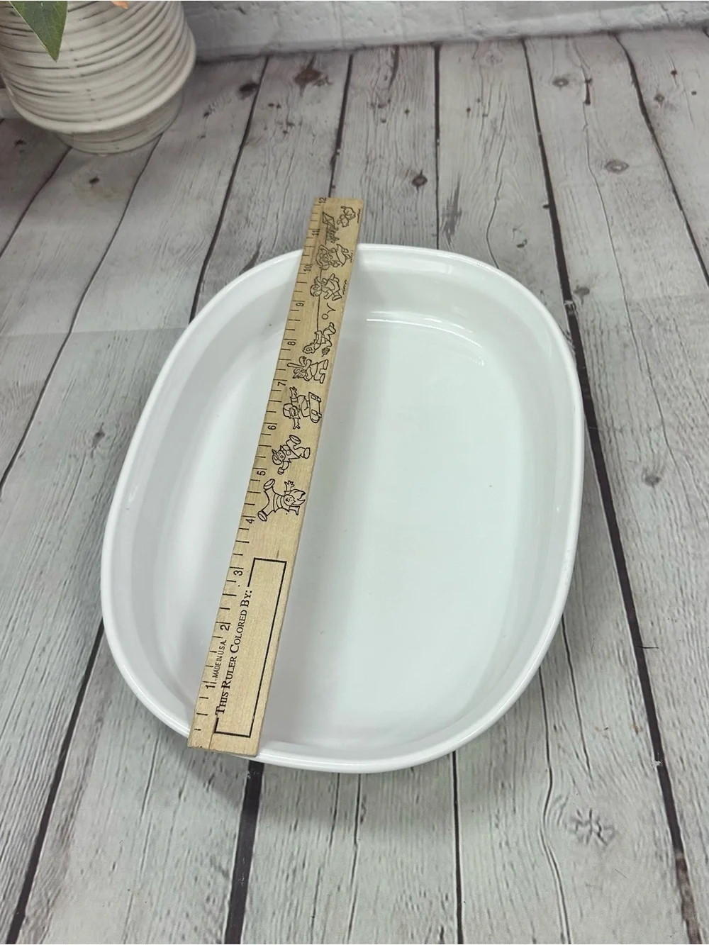 vtg Corning ware french white F-6-B 1.8 L oval casserole dish bakeware farmhouse